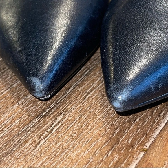 Calvin Klein Larin Strappy Pointed Toe Heel Women’s Sz 9.5 Leather Black - Picture 5 of 8